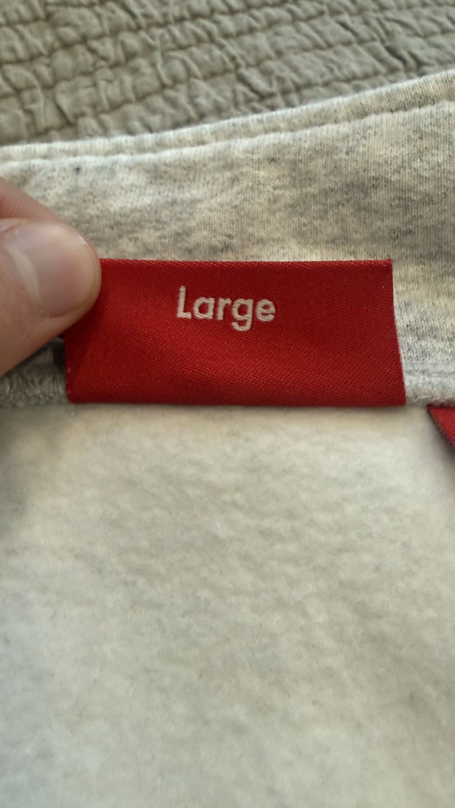 Supreme SUPREME “ASH GREY” SMALL BOX LOGO HALF ZIP (SIZE L) Size US L / EU 52-54 / 3 - 6 Thumbnail