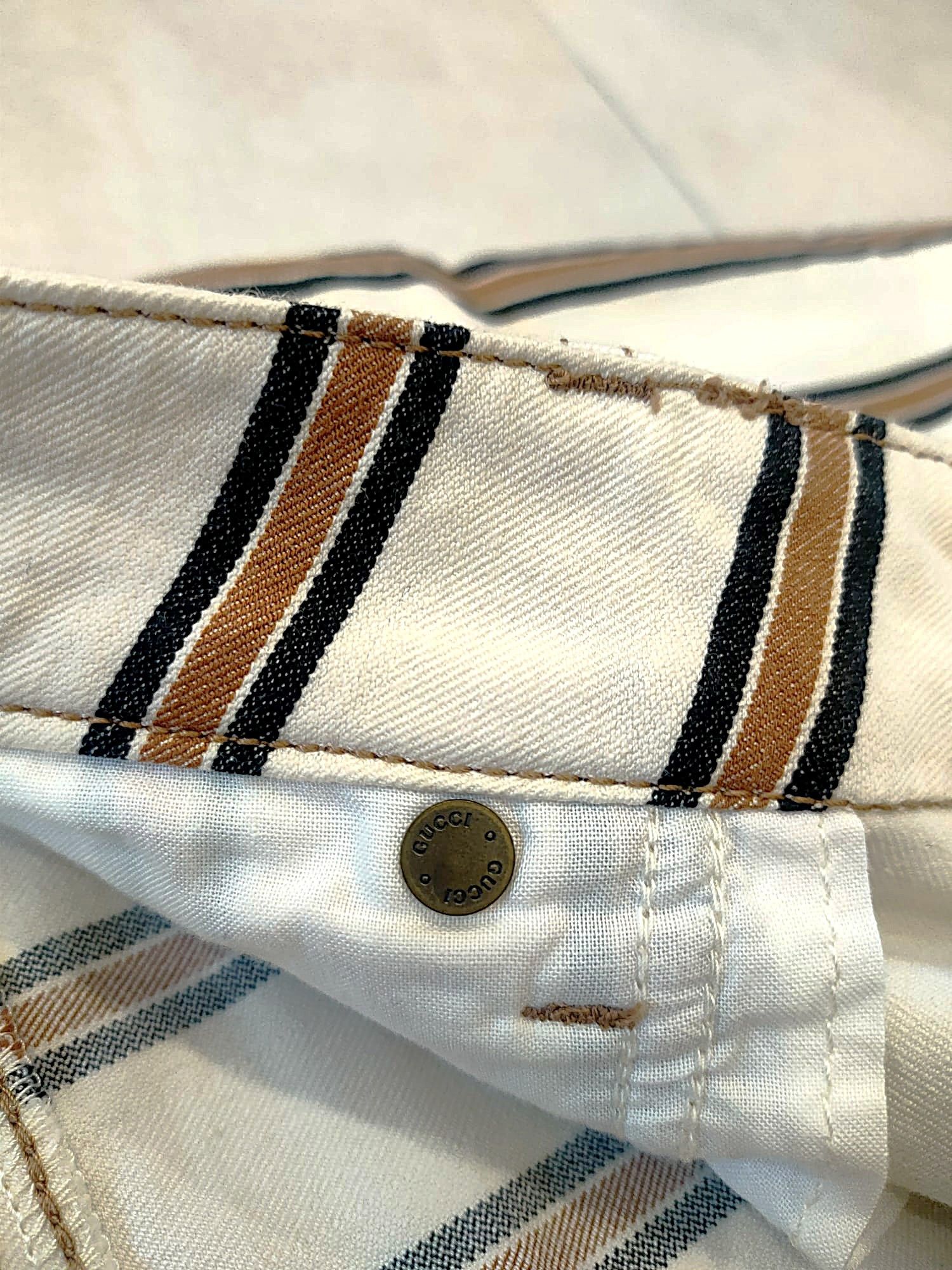Gucci GUCCI - Vintage Women’s Striped Pants - Size IT 44 Size 32" / US 10 / IT 46 - 7 Thumbnail