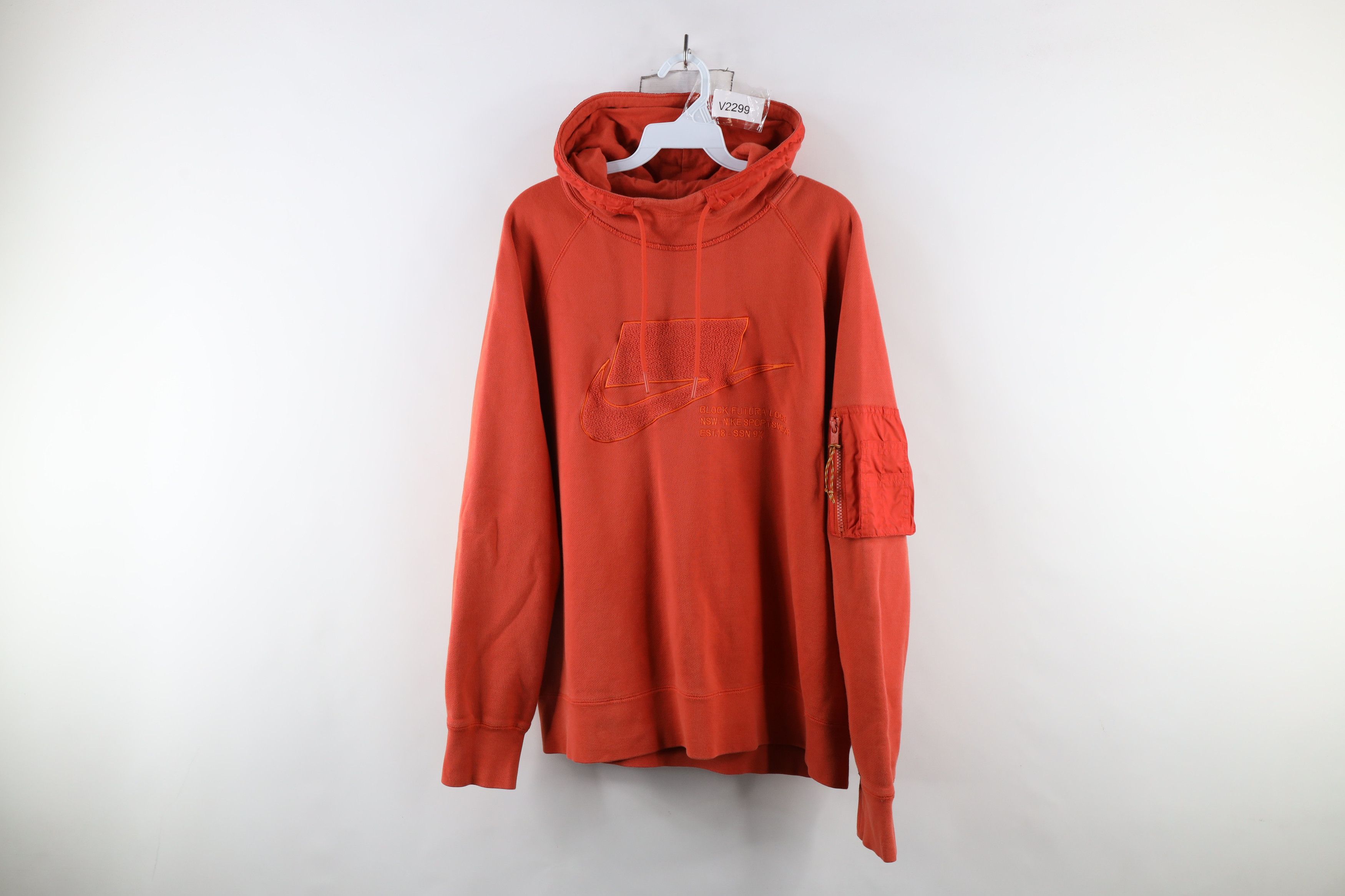 Nike × Vintage Nike Sportswear Future Logo Big Swoosh Hoodie Sweatshirt Size US L / EU 52-54 / 3 - 1 Thumbnail