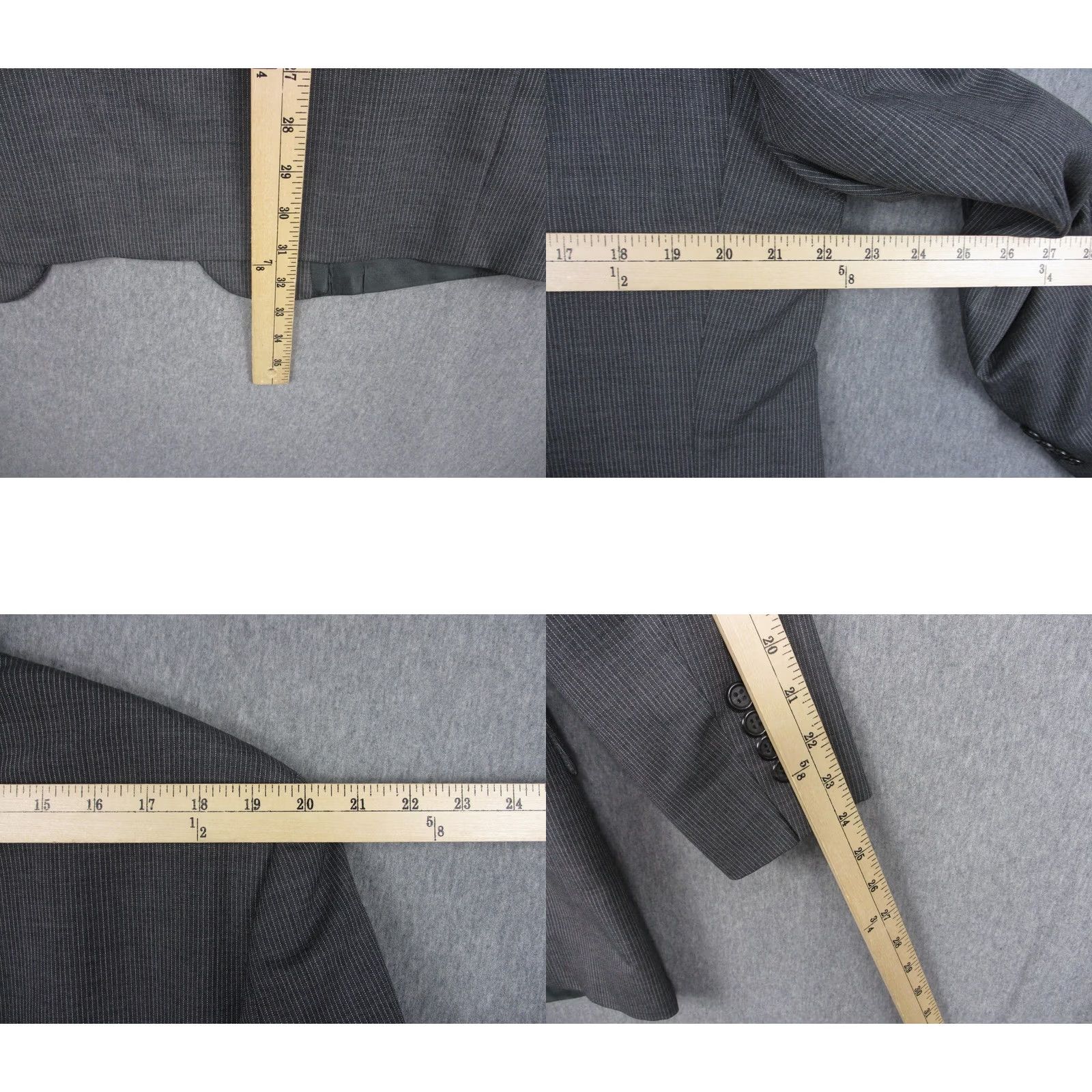 Brooks Brothers Brooks Brothers Suit Jacket Mens 42R Gray Pinstripe Wool 3 Button Size 42R - 9 Thumbnail
