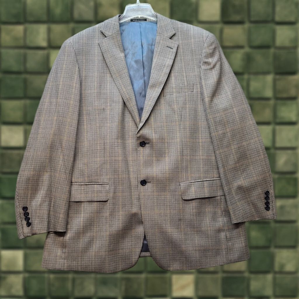 Pendleton Pendleton Blazer Mens 46R Wool Tweed Houndstooth 2 Button Single-Breasted Notch Lapel Multicolor Wool Blazer Mens Size 46R - 1 Thumbnail