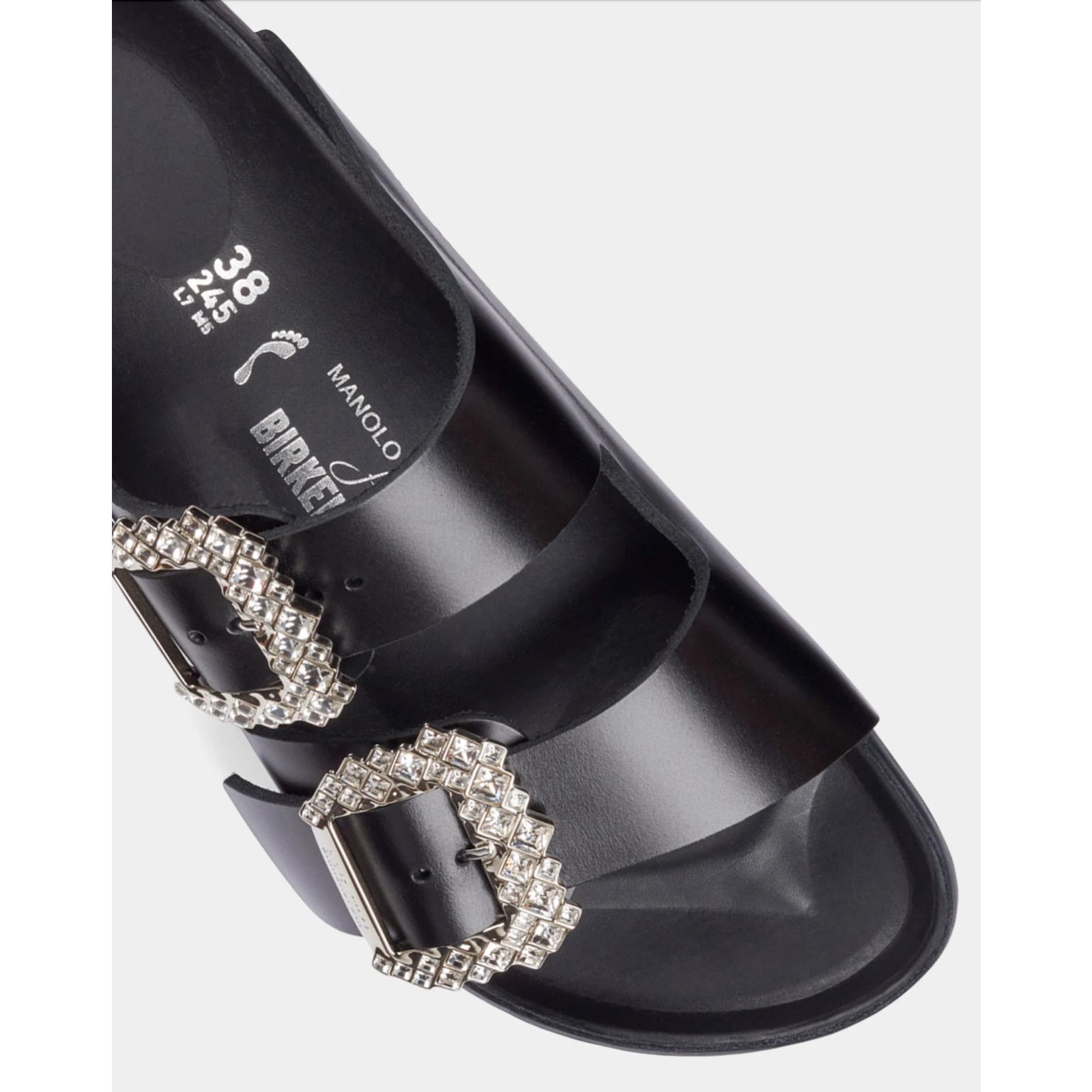 Manolo Blahnik Manolo Blahnik Birkenstock Arizona Crystal Buckle Black Size US 5 / IT 35 - 7 Thumbnail