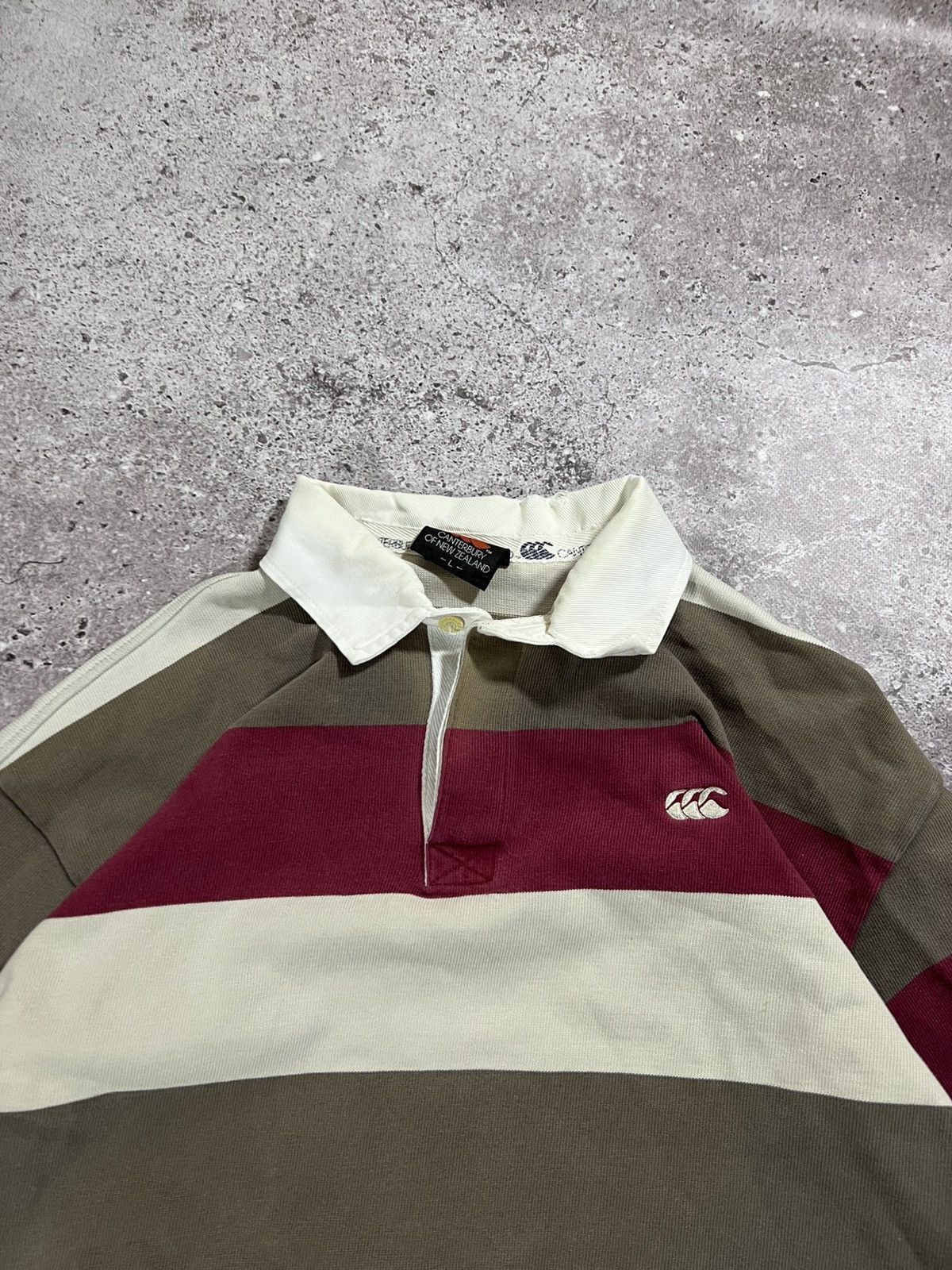 Canterbury of New Zealand Vintage Canterbury Rugby Shirt Distressed Striped Jersey Size US L / EU 52-54 / 3 - 5 Thumbnail
