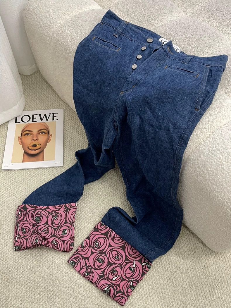 Loewe LOEWE Floral hem on jeans Size 24" / US 00 / IT 34 - 1 Thumbnail