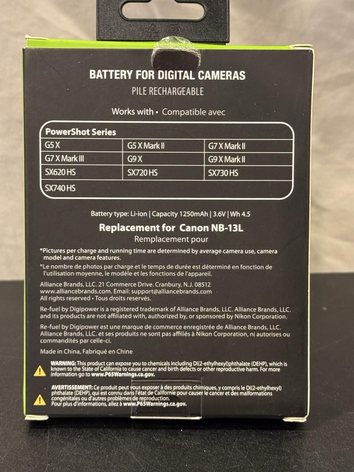 Other Digipower Re-fuel Camera Battery for Canon NB-13L [2232-33] Size ONE SIZE - 2 Thumbnail