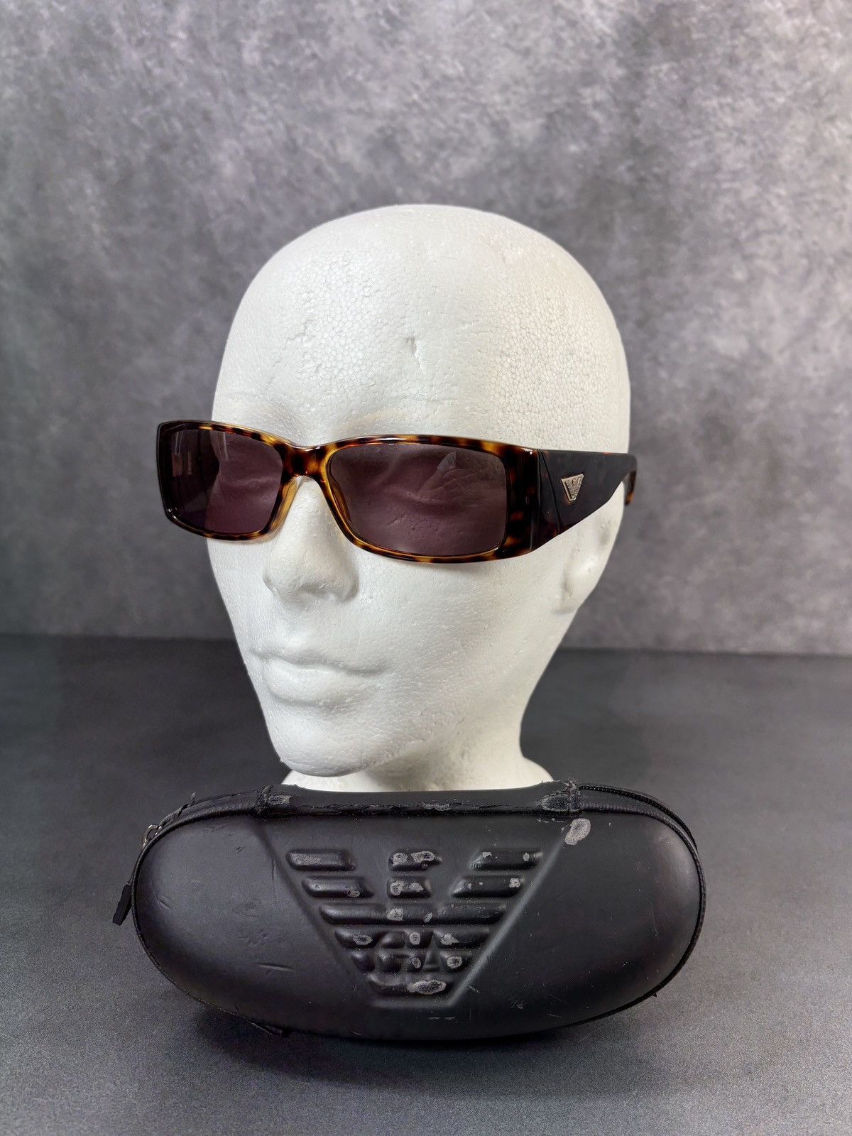 Emporio Armani × Giorgio Armani Emporio Armani Sunglasses Sporty EA 9538/S Wrap Y2K Brown Size ONE SIZE - 24 Thumbnail
