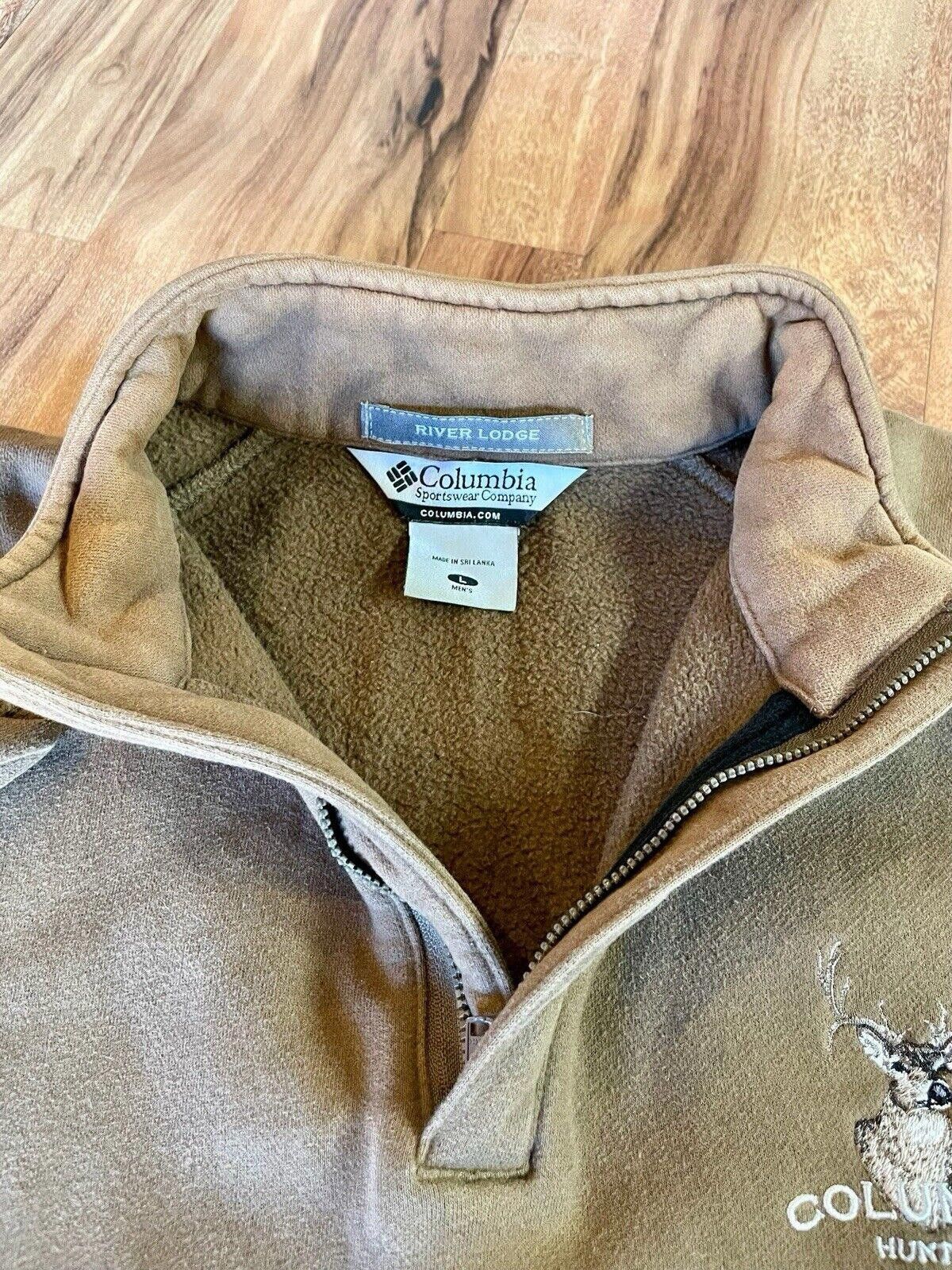 Columbia Columbia Mens Sweatshirt Sz L Brown 1/4 Zip Deer(A1 Size US 34 / EU 50 - 6 Thumbnail