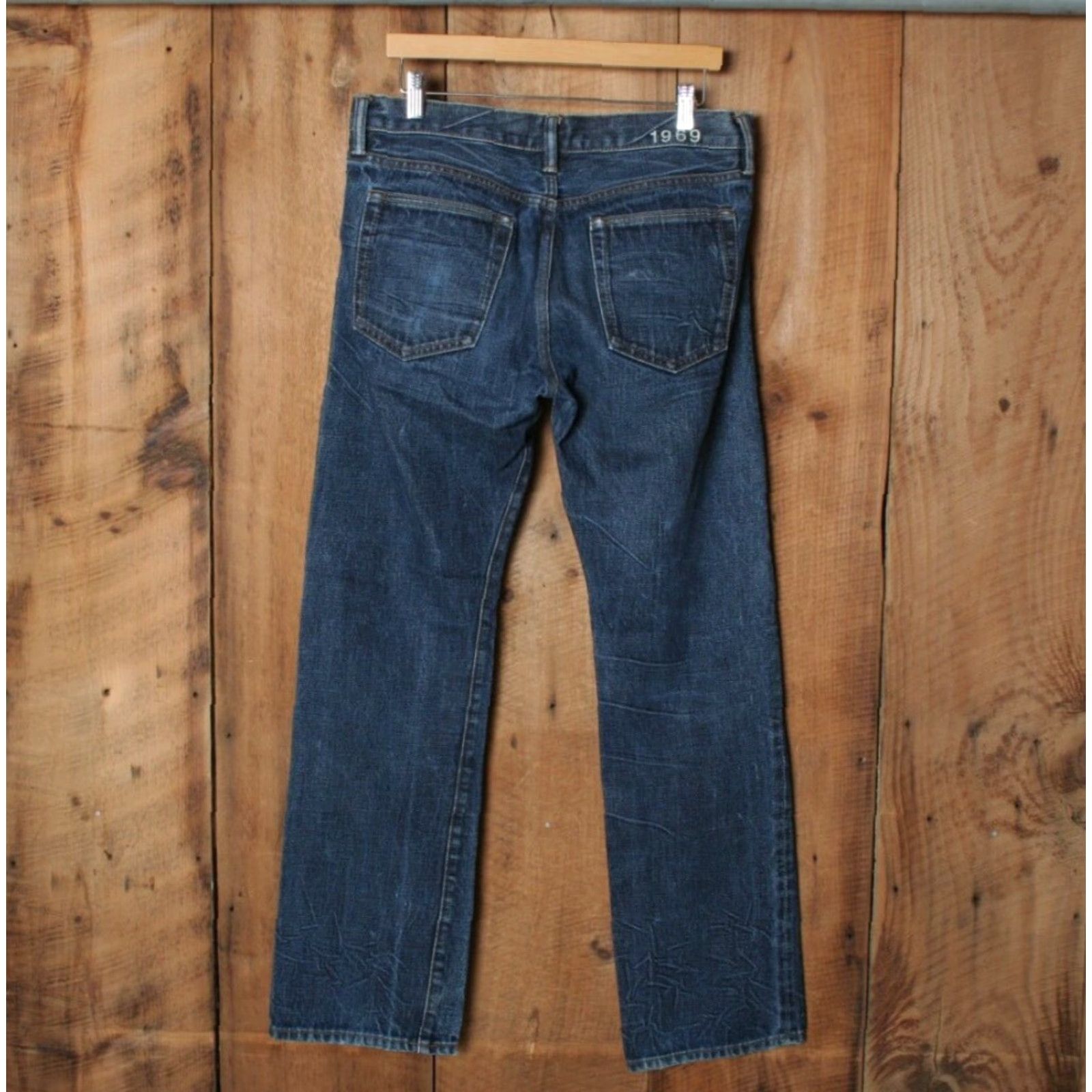 Gap GAP Jeans 1969 Resin Rinse Selvedge Denim Straight Leg Blue Sz. 32x32 Men Cotton Denim Jeans Straight Blue Jeans 32 32 Mens Size US 32 / EU 48 - 3 Thumbnail