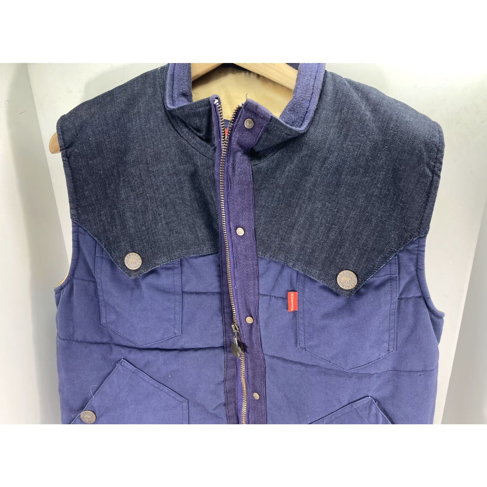 Hudson Hudson Outerwear Vest Mens Size Large Blue Denim Canvas Full Zip Casual Shirt? Size US L / EU 52-54 / 3 - 2 Thumbnail