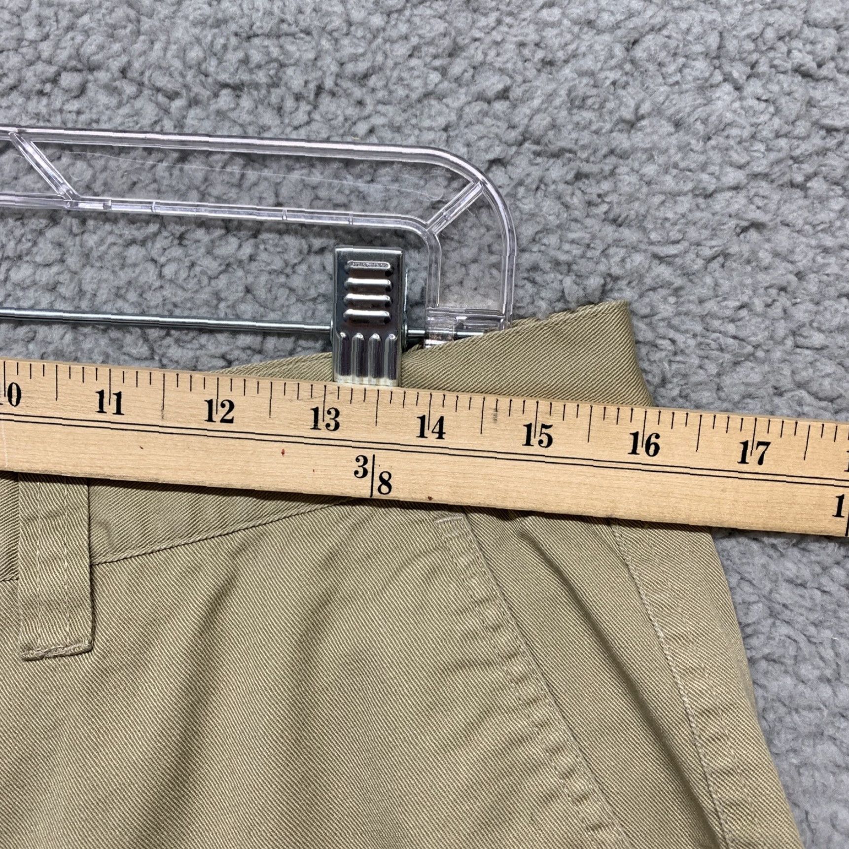 Denime Godbody Denim Cargo Mens Cargo Shorts Tan Size 36 Drawstring Front Flat 5-Pocket Belt Loops Regular Fit Shorts Size US 36 / EU 52 - 6 Thumbnail