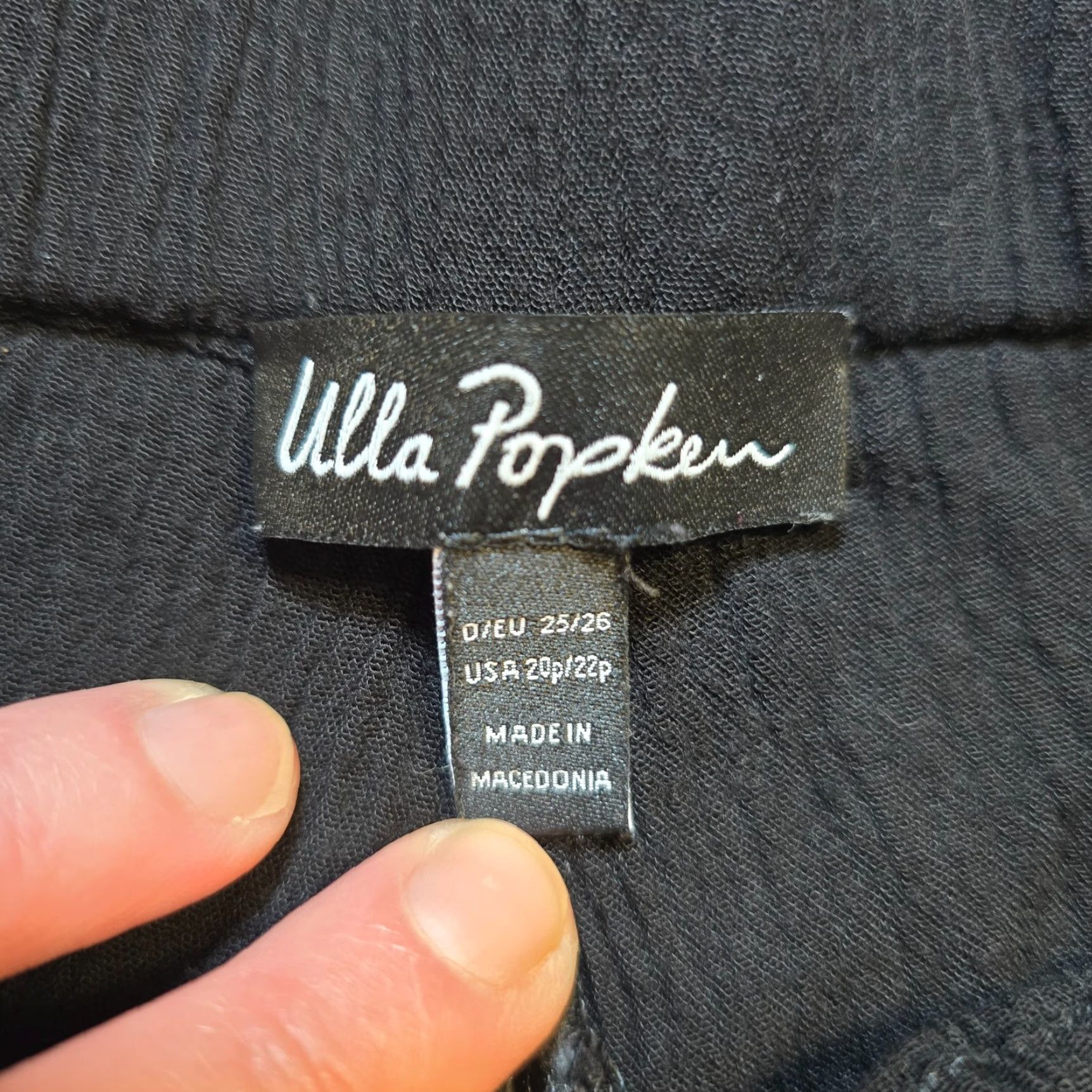 Vintage **Ulla Popken Black Petite Women's Size 20 Pull-On Straight Pants** User: Ulla Popken Black Petite Women's Size 20 Pull-On Straight Pants Size 42" / US 20 - 3 Thumbnail