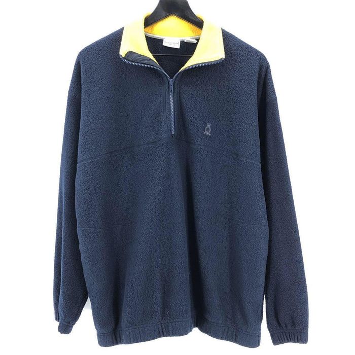 Bugle Boy Bugle Boy quarter zip two tone fleece pullover 1990s vintage