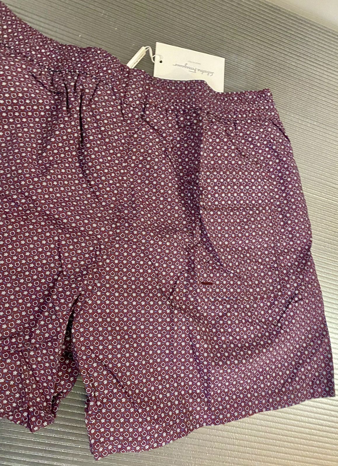 Salvatore Ferragamo Ferragamo 🇮🇹 Merlot Logo Techno swimsuit resort boxer 54 NEW Size US 38 / EU 54 - 8 Thumbnail