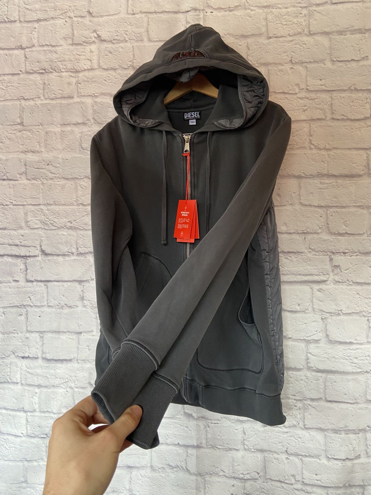 Diesel Diesel Hybrid Puffer Zip Hoodie Size US XL / EU 56 / 4 - 1 Thumbnail