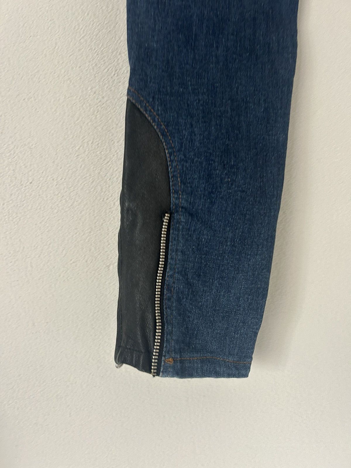 Dolce & Gabbana Denim Zipper Jeans with Leather Applications Size US 30 / EU 46 - 10 Thumbnail