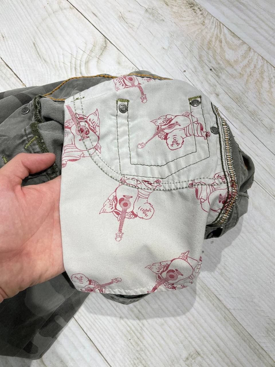 True Religion Vintage True Religion Geno Denim Jeans Camo Y2K Size US 30 / EU 46 - 20 Thumbnail