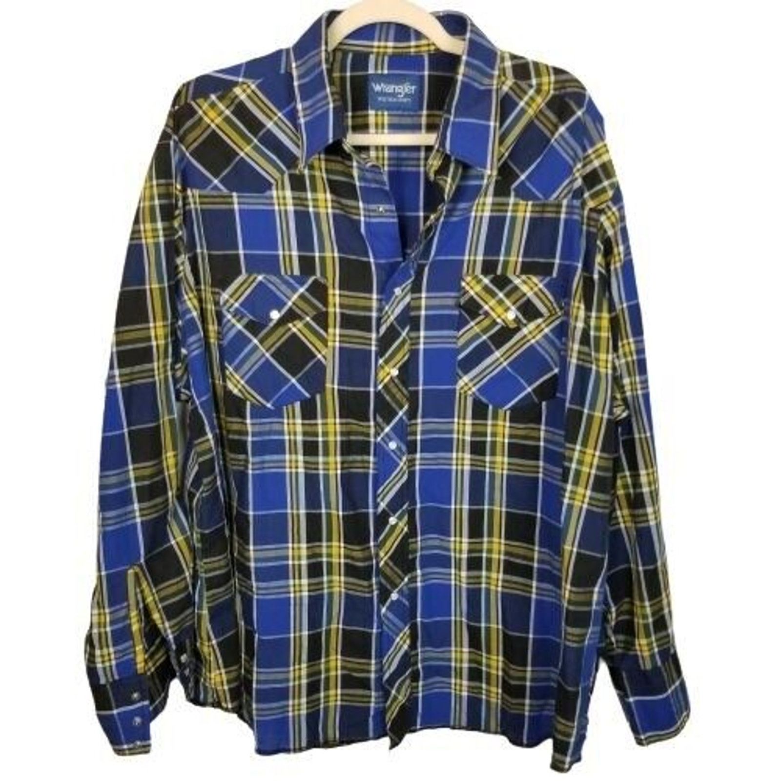 Wrangler Vintage Wrangler Mens Plaid Western Shirt Sz XXL Cowboy Size US XXL / EU 58 / 5 - 1 Thumbnail