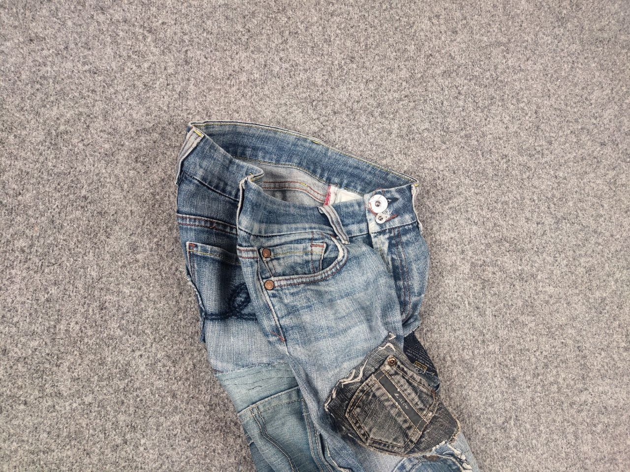 Ecko Unltd. Vintage Ecko unltd Patchwork Denim Japan LGB Y2k Style Jeans Size US 32 / EU 48 - 4 Thumbnail