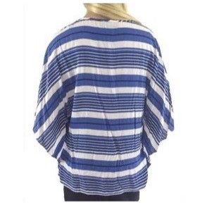 Other NWT Karen Kane Angel Flutter Sleeve Blue White Black Striped Size S / US 4 / IT 40 - 8 Thumbnail