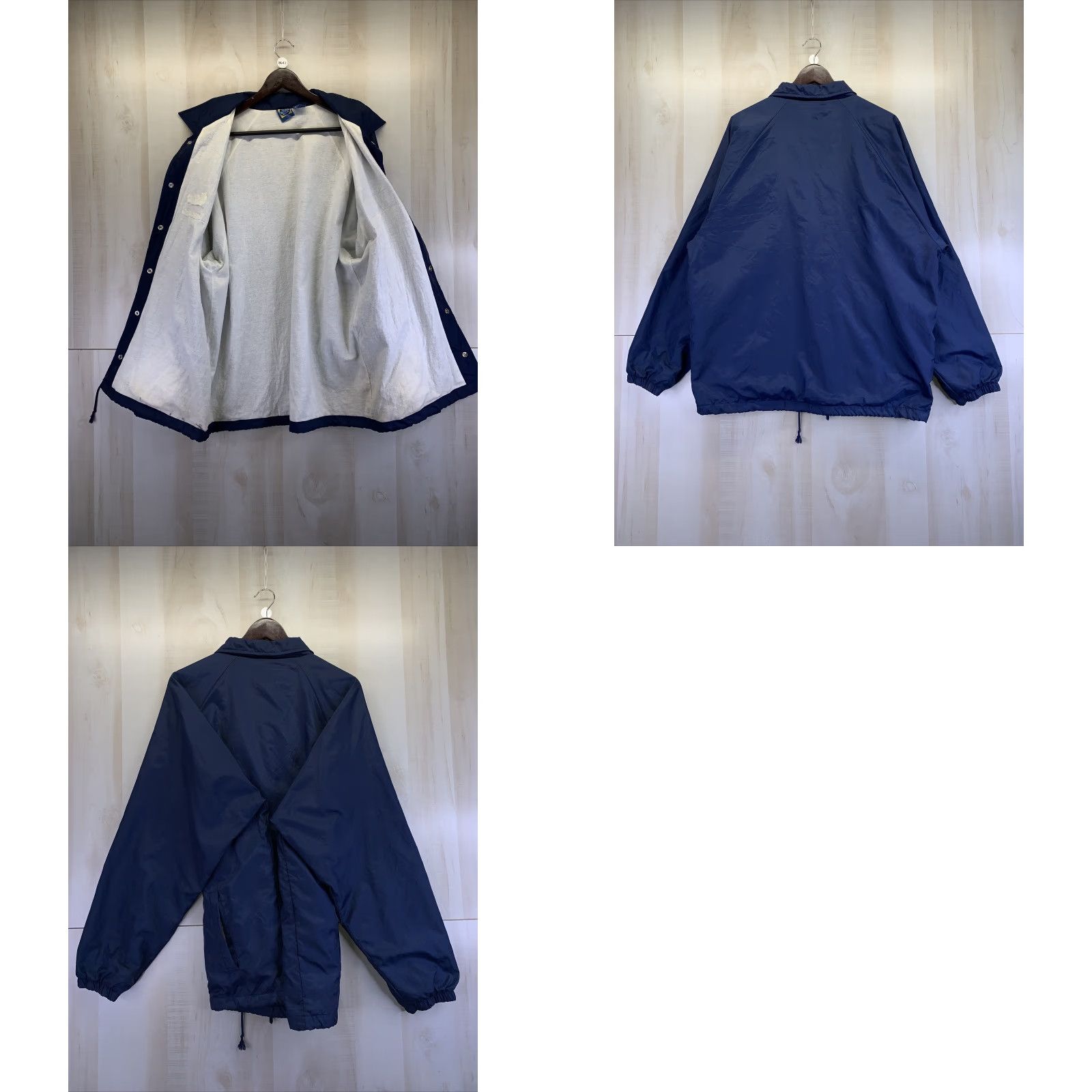Vintage VINTAGE Senate Club 1987 100yr Anniversary Marathon Gasoline Mens Nylon Cotton Lined Snap Up Blue Windbreaker Style Lightweight Jacket XL Mens Size US XL / EU 56 / 4 - 8 Thumbnail