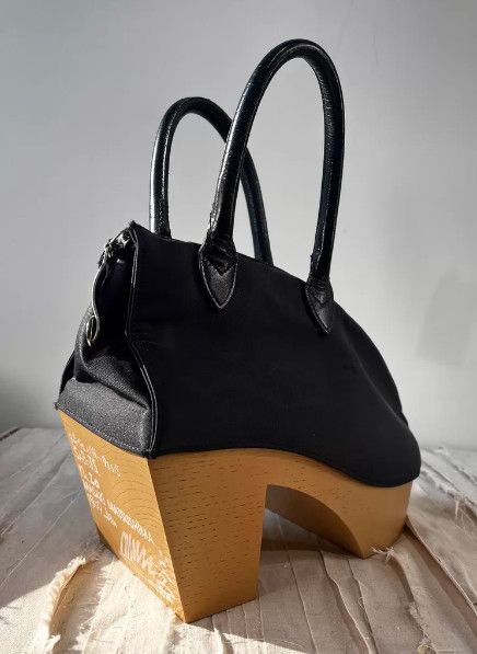 Masaki Matsushima Masaki Matsushima Shoe-Style Wooden Base Tote Bag Size ONE SIZE - 5 Thumbnail