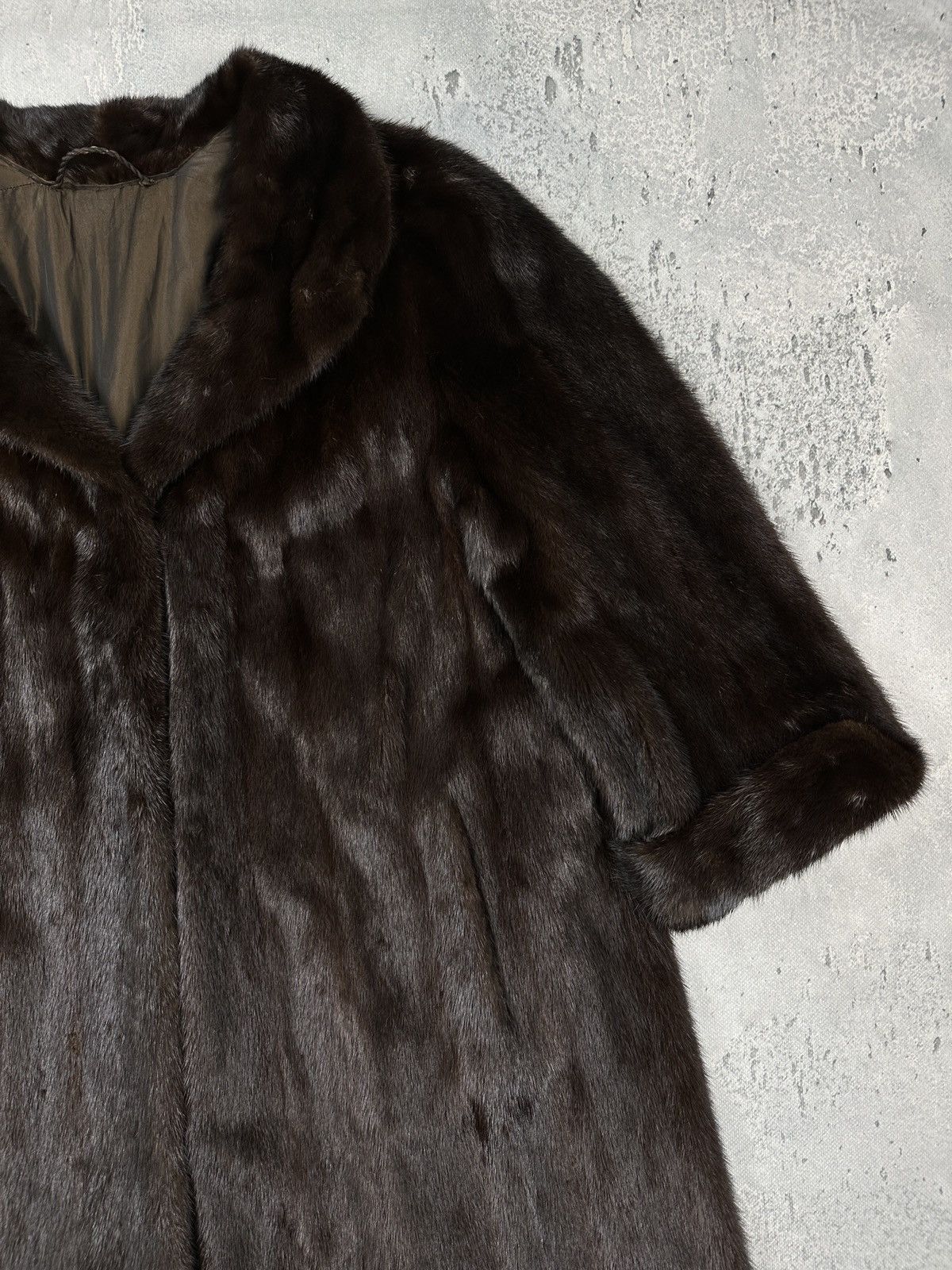 Sagafurs Rare Vintage SAGA Mink Royal Brown Full-Length Fur Lux Coat Size L / US 10 / IT 46 - 15 Thumbnail