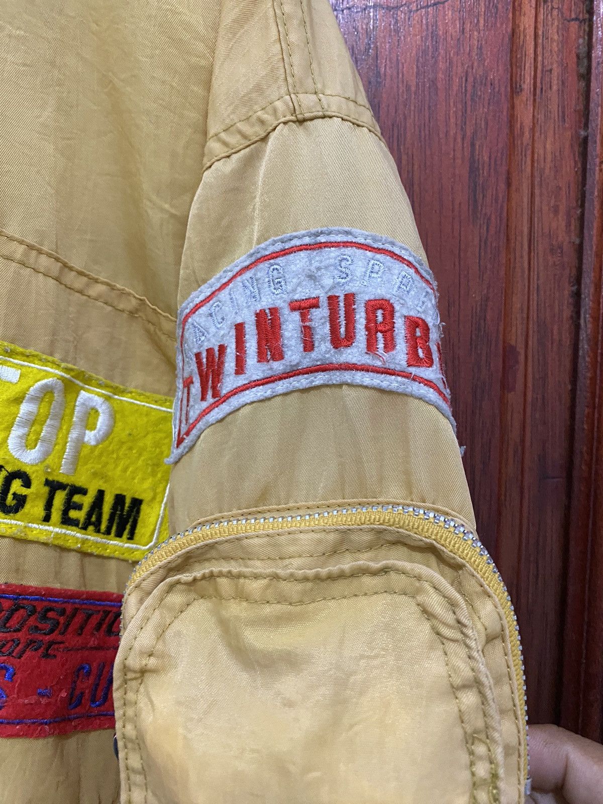 Japanese Brand × Vintage Vintage Top Racing Team Twin Turbo Bomber Jacket Size US L / EU 52-54 / 3 - 7 Thumbnail