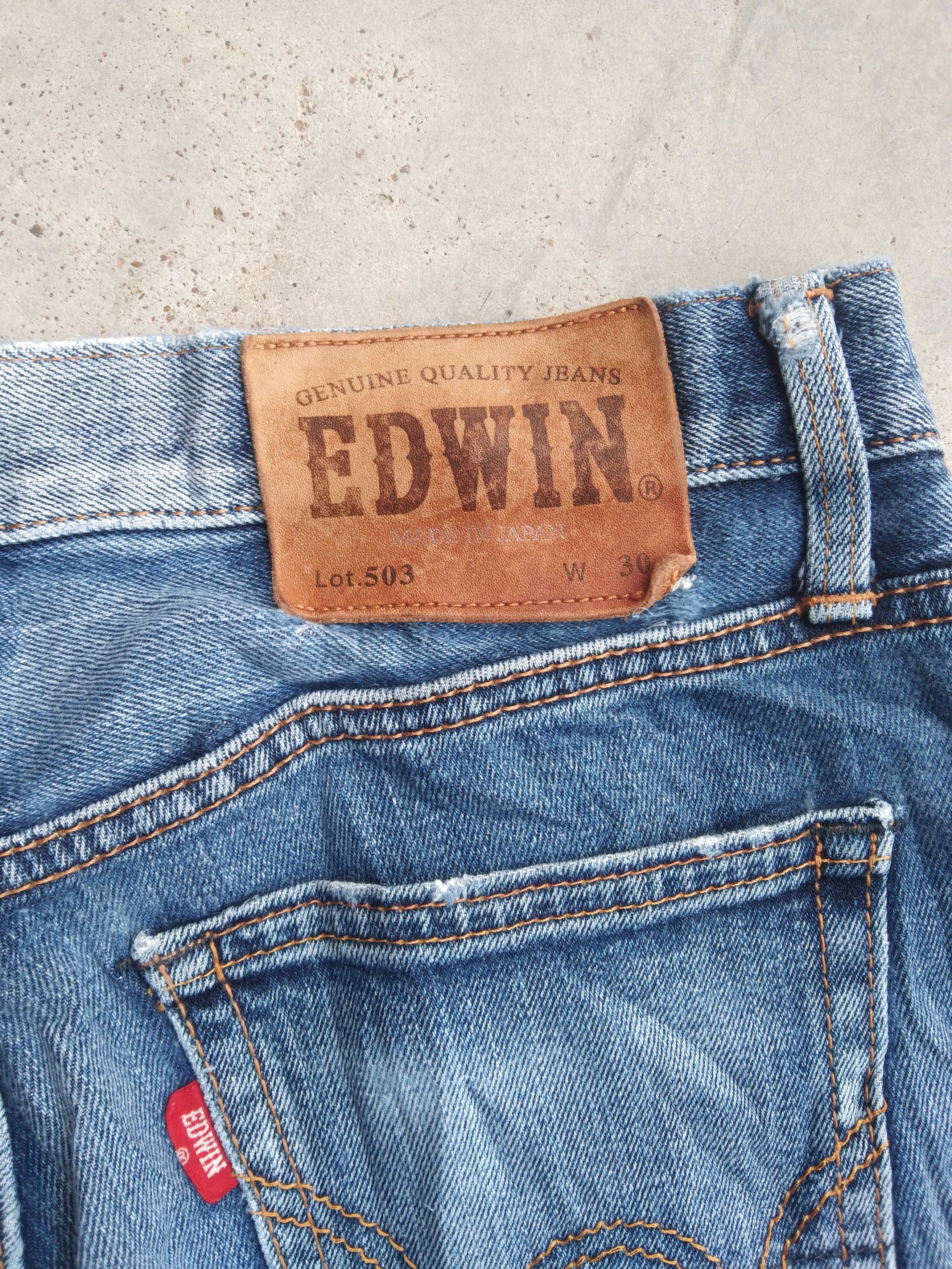 Japanese Brand Vintage Faded Blue Edwin Distressed Jeans 30x32 Size US 30 / EU 46 - 4 Thumbnail