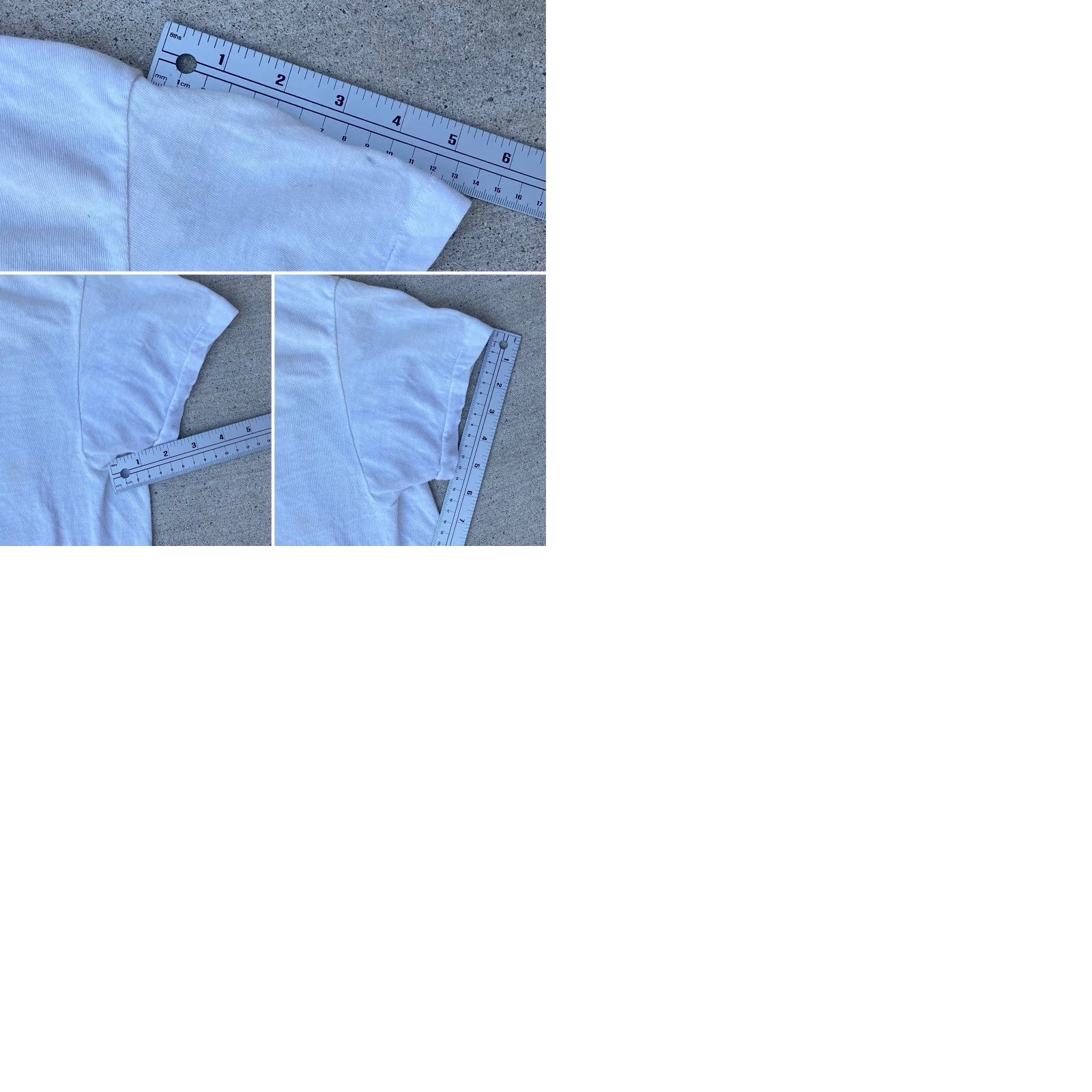 JCPenney VINTAGE JCPenney Blank White T-Shirt 38 USA 50/50 Fortrel Cotton Poly Short Sleeve Men's Shirt 1970s Rockabilly White fits Men Size US M / EU 48-50 / 2 - 12 Thumbnail