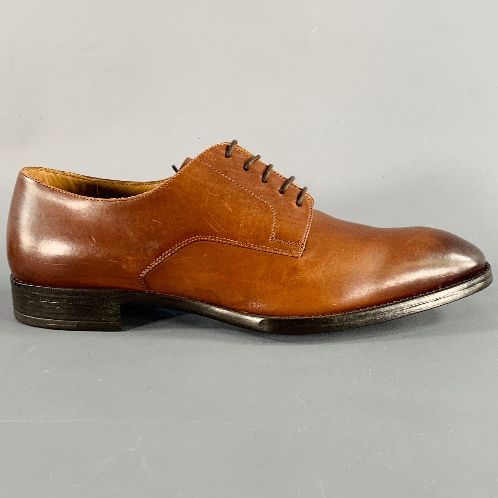 Giorgio Armani GIORGIO ARMANI Size 7.5 Brown Leather Lace-Up Shoes Size US 7.5 / EU 40-41 - 2 Thumbnail