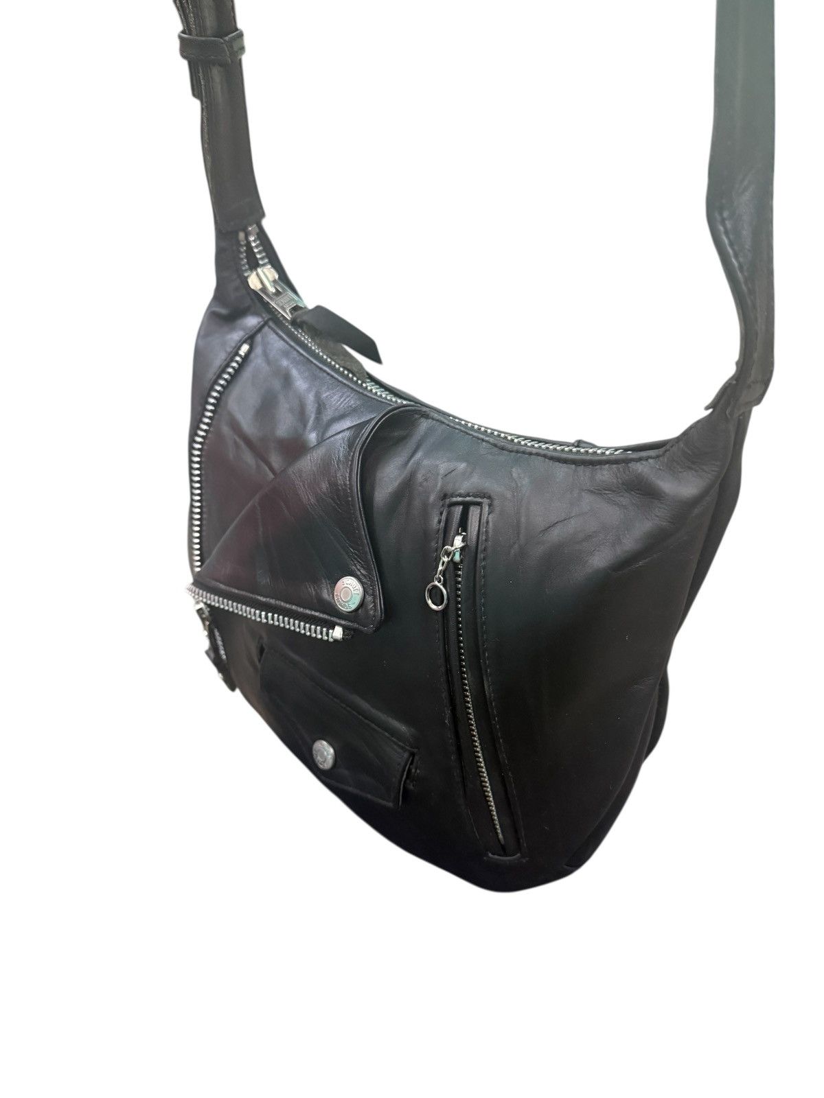 Schott RARE SCHOTT RIDERS LEATHER CROSSBODY BAG Size ONE SIZE - 14 Thumbnail