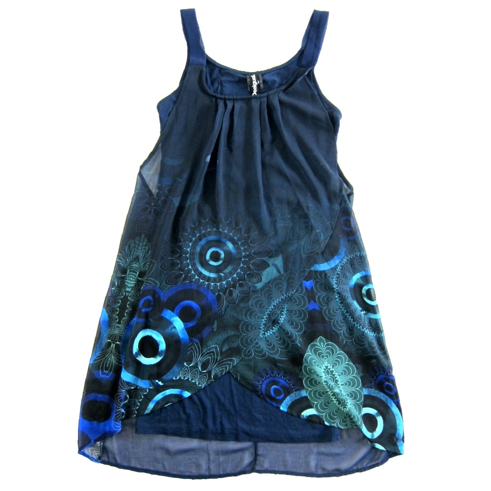 Desigual VINTAGE Desigual Tank Dress Geometric Blue XS Women Size XS / US 0-2 / IT 36-38 - 2 Thumbnail