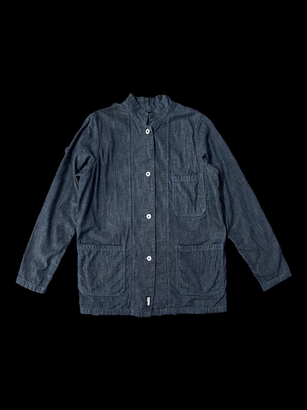 image of VTG 2002 Neighborhood Nbhd Hickory Core Jacket in Blue Denim, Men's (Size Small)