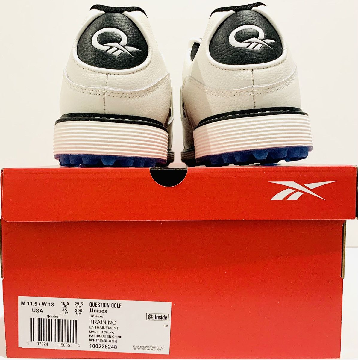 Reebok Reebok Men’s A.I. Question Golf Shoes Sz(11.5) White/Black Size US 11.5 / EU 44-45 - 5 Thumbnail