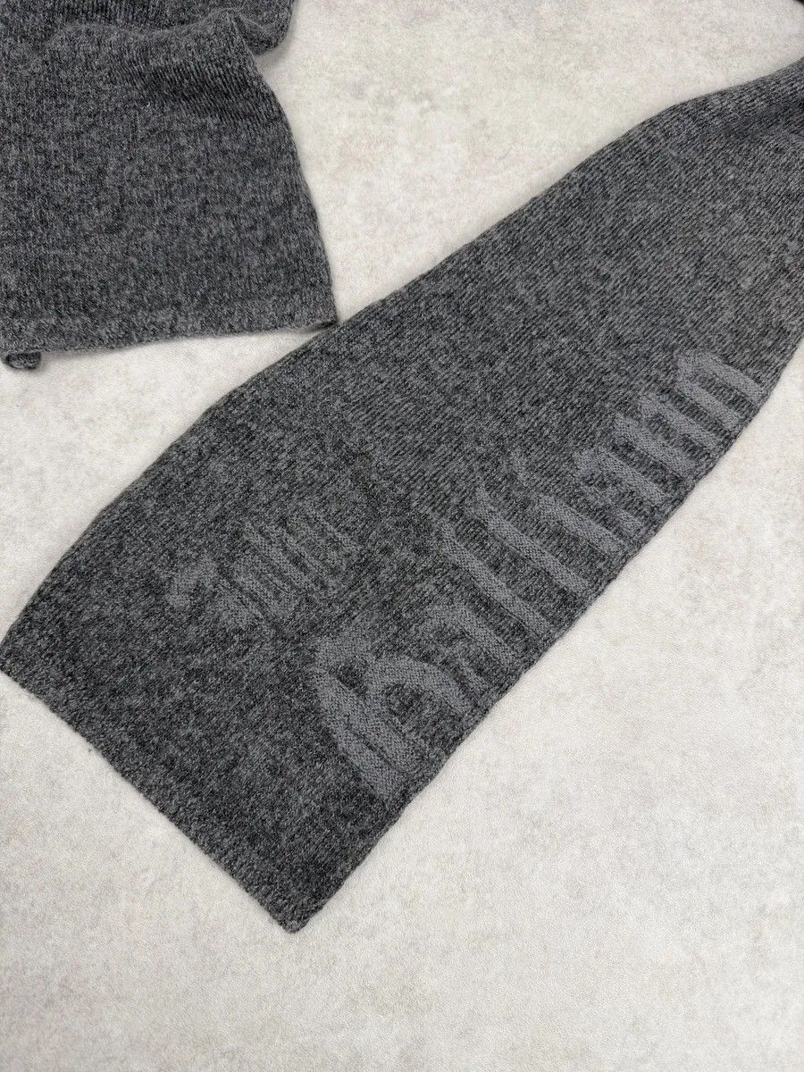 John Galliano John Galliano Grey Wool Gothic Minimalist Scarf Size ONE SIZE - 5 Thumbnail