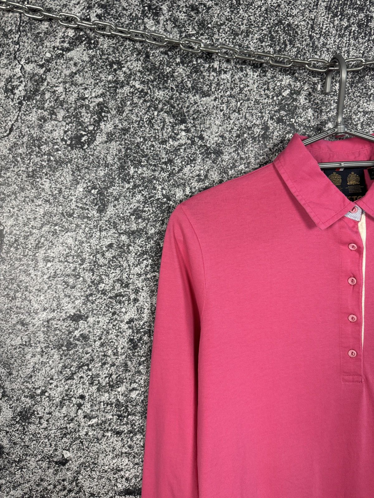 Musto Women’s Musto Long Sleeve Polo Shirt Pink Cotton Size 10 Size M / US 6-8 / IT 42-44 - 3 Thumbnail