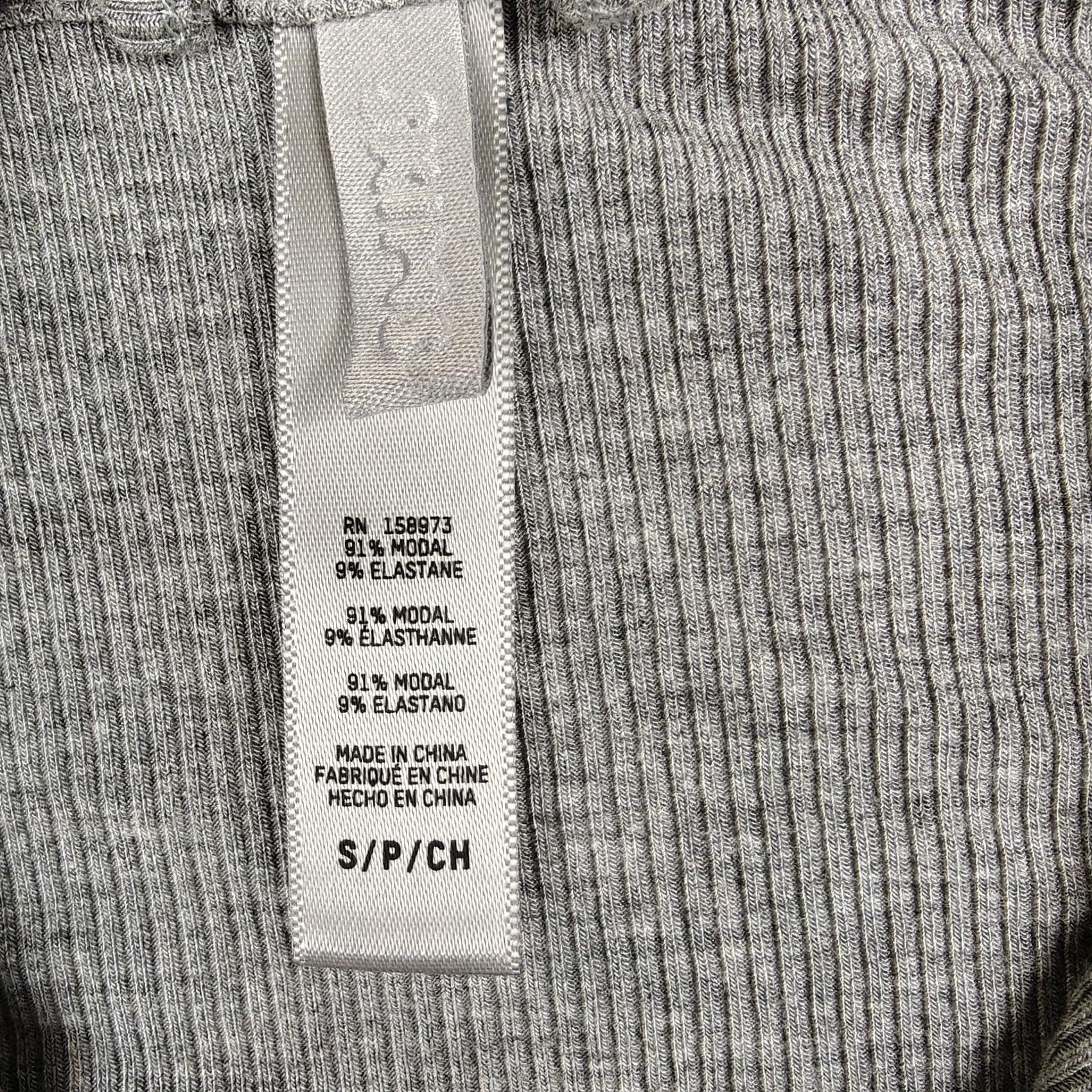 SKIMS Skims Pajama Top Womens Small Gray Modal Knit Button Front Collared Sleep Shirt Size S / US 4 / IT 40 - 3 Thumbnail