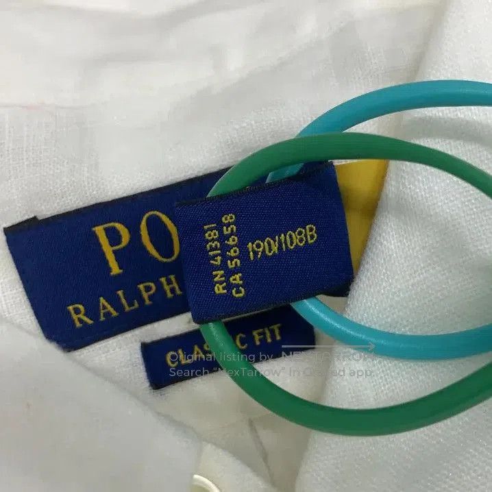Polo Ralph Lauren Polo Ralph Lauren SS23 Logo Embroidered Linen Shirt. Size US XXL / EU 58 / 5 - 4 Thumbnail