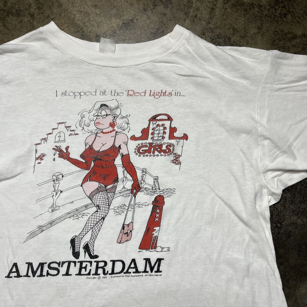 Vintage vintage 80s strip club amsterdam tshirt Size US XL / EU 56 / 4 - 3 Thumbnail