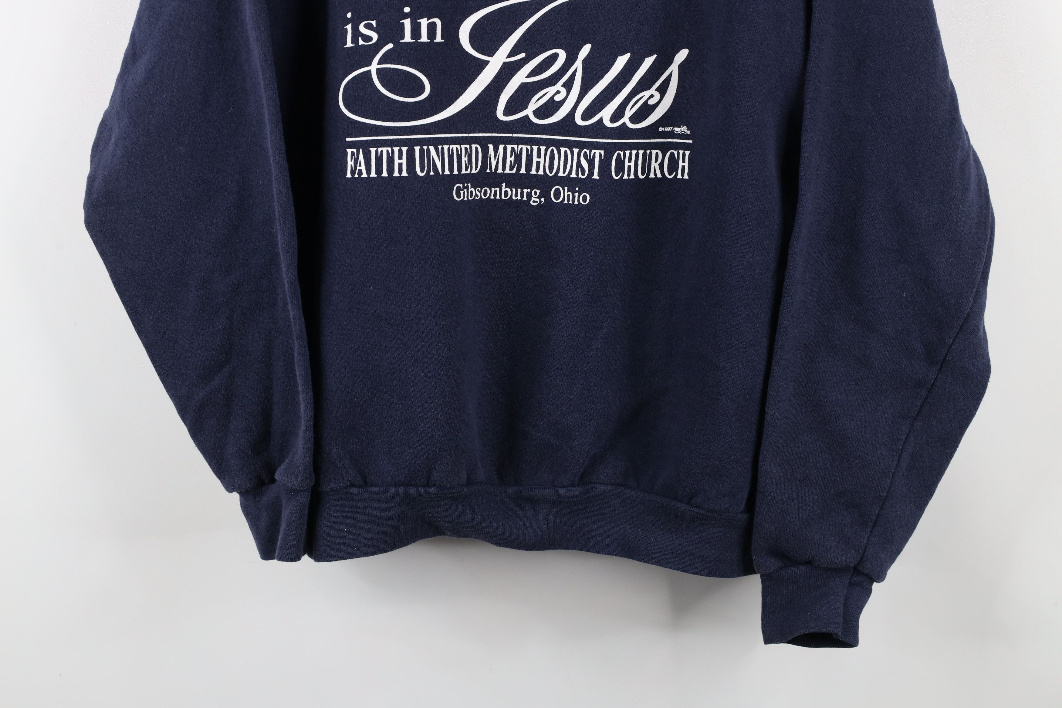 Vintage Vintage 90s Streetwear My Faith Is In Jesus Sweatshirt USA Size L / US 10 / IT 46 - 3 Thumbnail