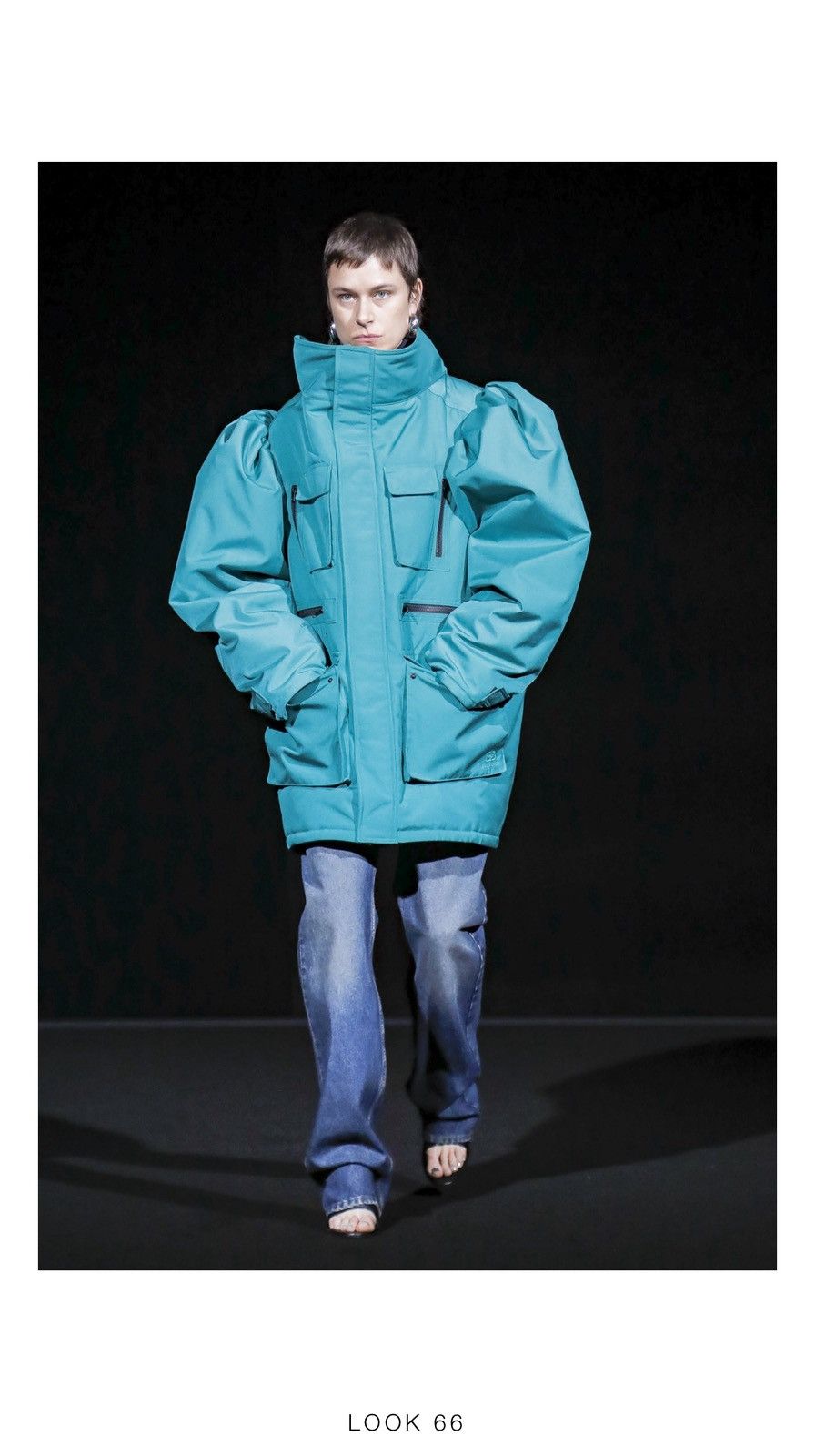 Balenciaga Balenciaga aw19 runway sample off shoulder swing cargo parka Size US XL / EU 56 / 4 - 7 Thumbnail