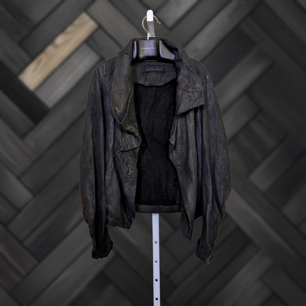 Vintage VINTAGE Urban Zen Leather Jacket Women Medium Black Cowl 