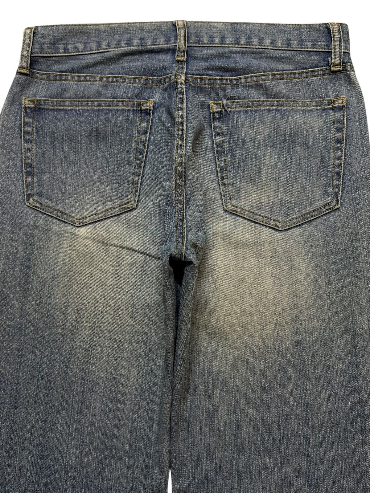 Uniqlo Vintage Y2K Japanese Uniqlo Blue Faded Wash Wide Leg Bootcut Size US 31 - 4 Thumbnail