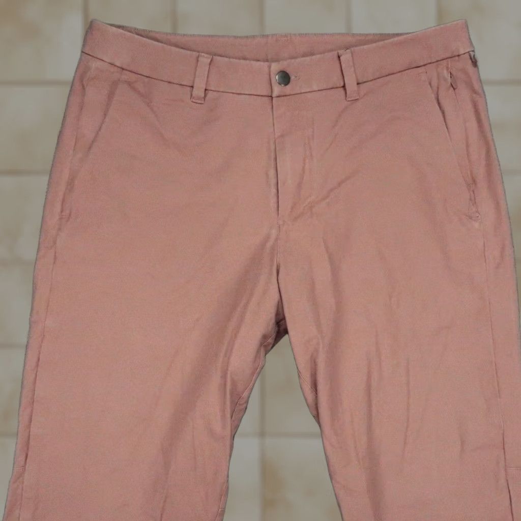 Lululemon Lululemon Mens Pants 34x32 Red Clay Commission Slim Trouser Zip Pocket Earth Dye Business Casual Size US 34 / EU 50 - 1 Thumbnail