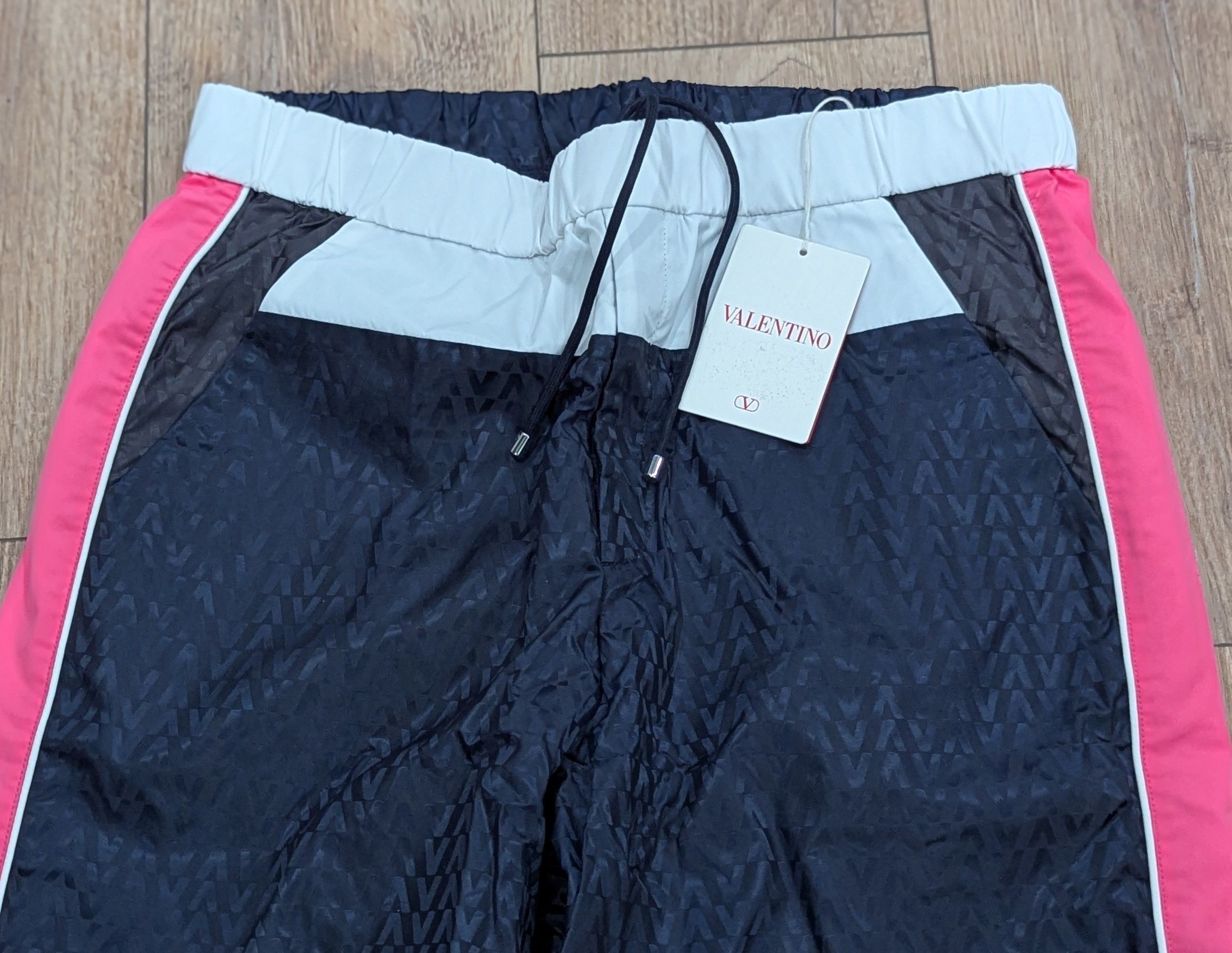 Valentino Valentino V-Optical Monogram Fit Track Pants Navy 48 US 32 Size US 32 / EU 48 - 2 Thumbnail