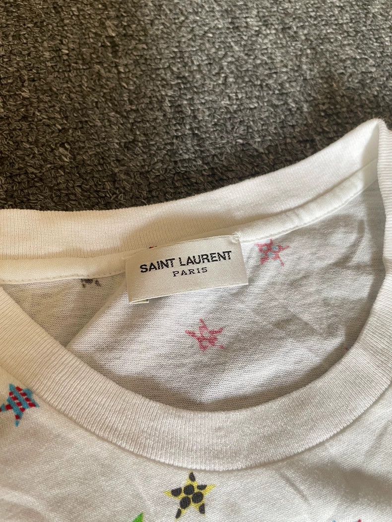 Saint Laurent Paris Saint Laurent Paris White Five-Star T-shirt 2505-Nextarrow Size US S / EU 44-46 / 1 - 3 Thumbnail