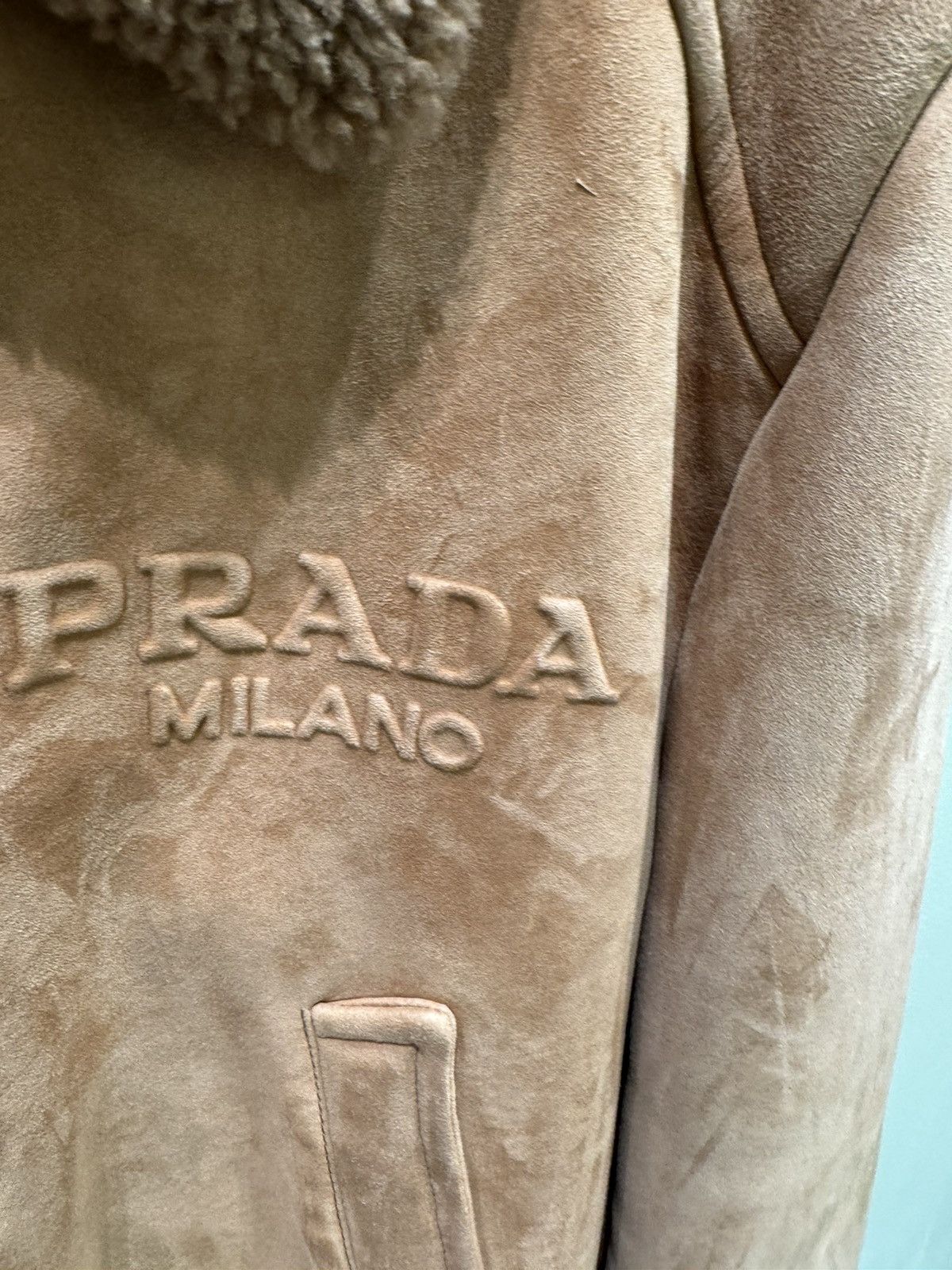 Prada o1la1rc1a0925 Shearling Jacket in Camel Size US L / EU 52-54 / 3 - 9 Thumbnail