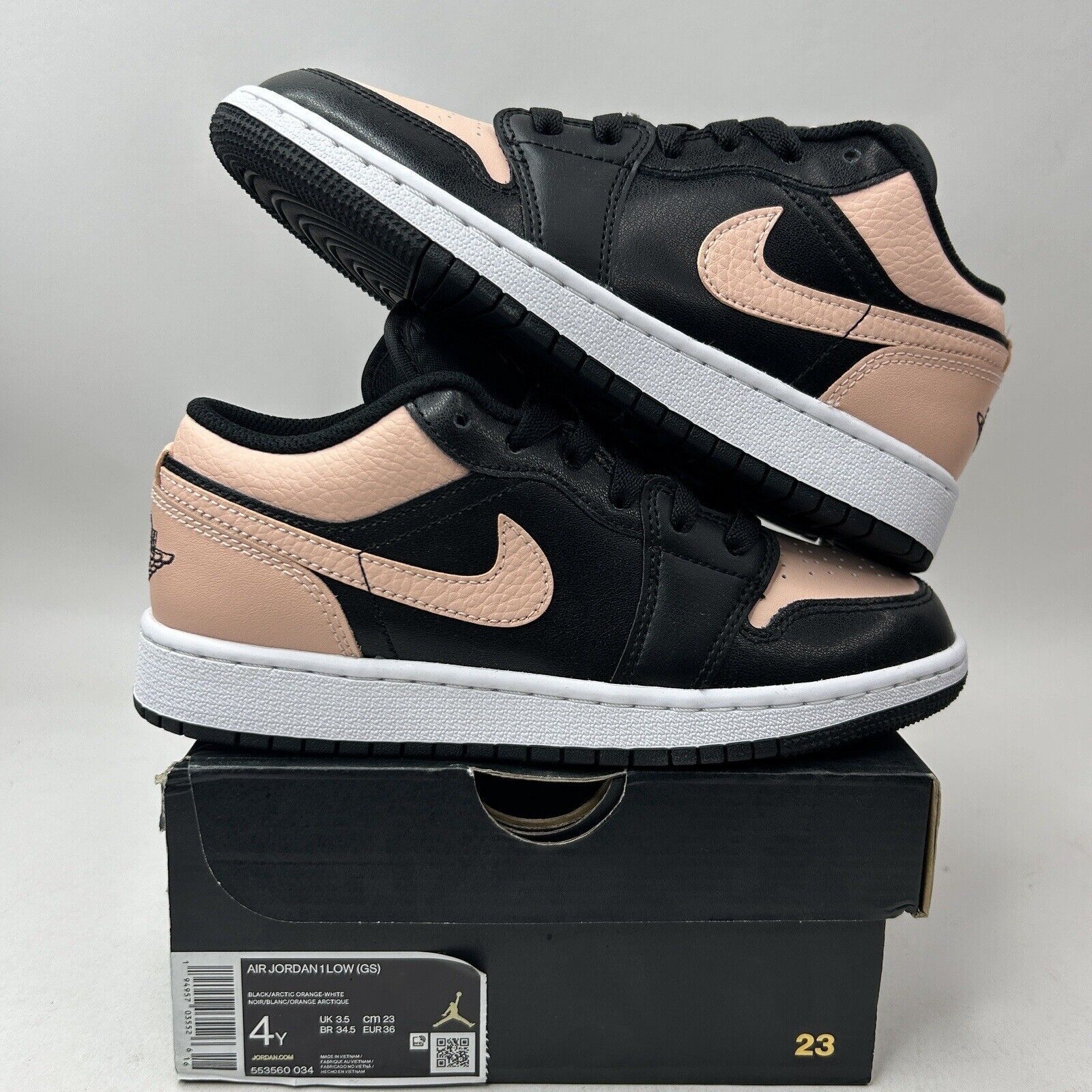 Nike Nike Shoes Air Jordan 1 Low Retro GS “Crimson Tint” 2023 Size US 5.5 / IT 35.5 - 1 Thumbnail