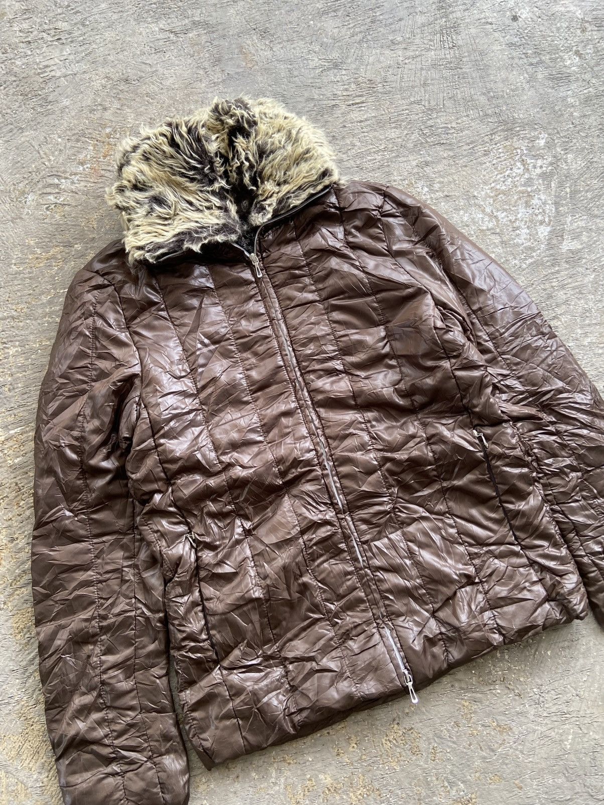 KMRii 2000s Spinach - Vkei Apocalypse Style Fur Neck Jacket Size US L / EU 52-54 / 3 - 2 Thumbnail