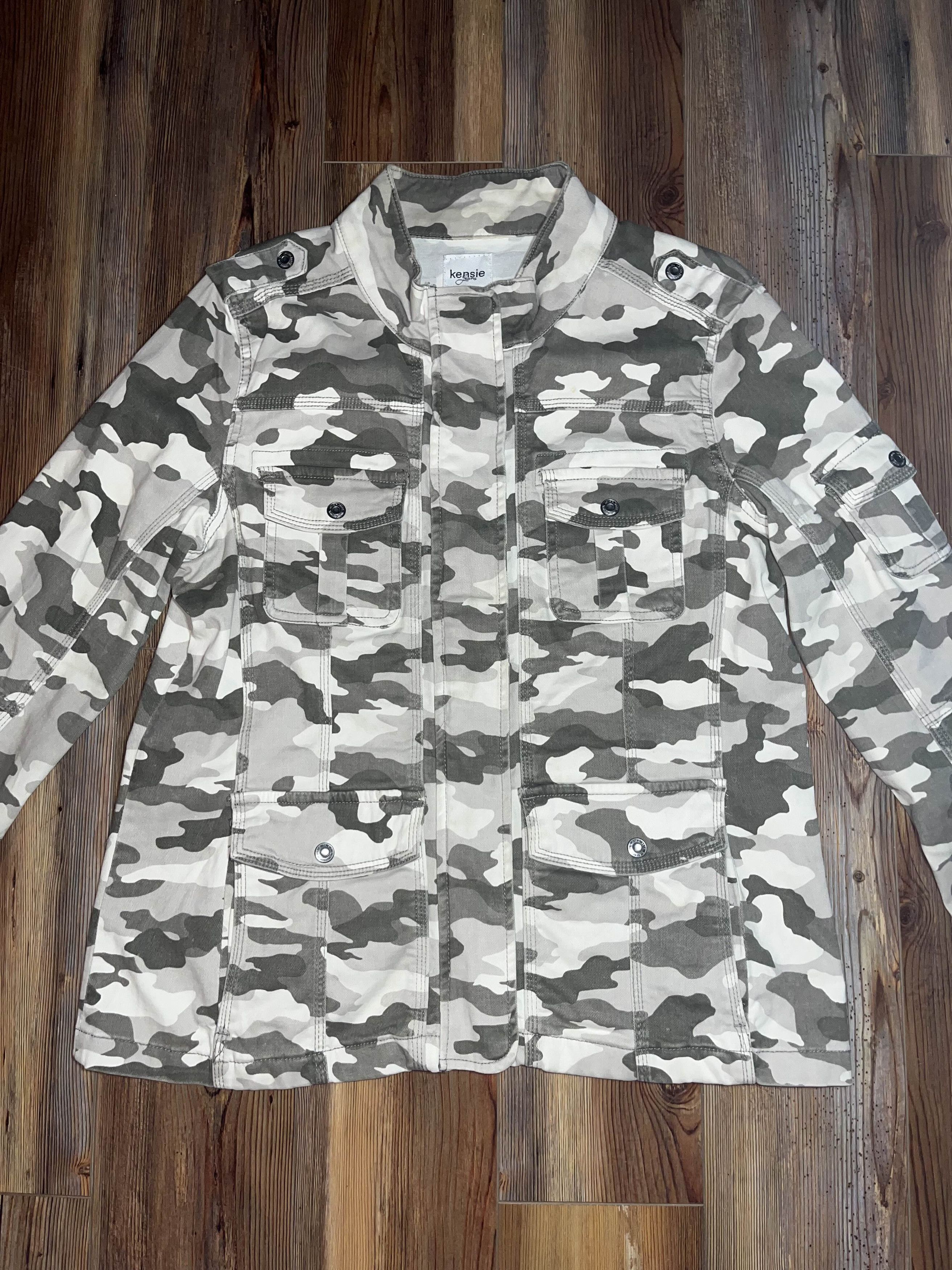 Vintage Y2K Military Camo Print Kensie Jeans Jacket Size M / US 6-8 / IT 42-44 - 2 Thumbnail